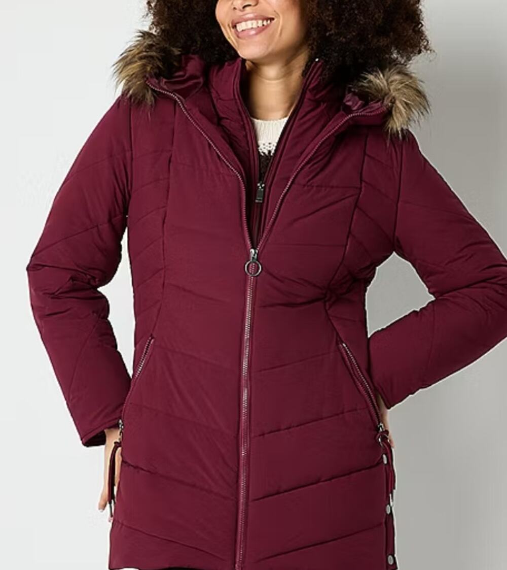 Maralyn And Me Hooded Heavyweight Womens Juniors Puffer Jacket, Sz M -- NWT